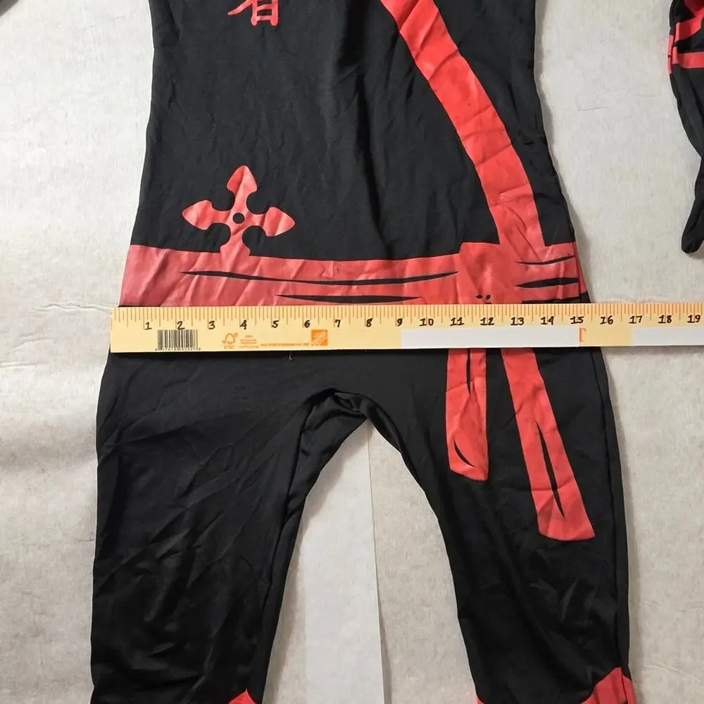 Black and Red Ninja Costume Size 10-12
